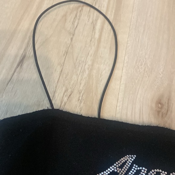 KENDALL & KYLIE | Black Rhinestone Angel Tank Top - Picture 3 of 5